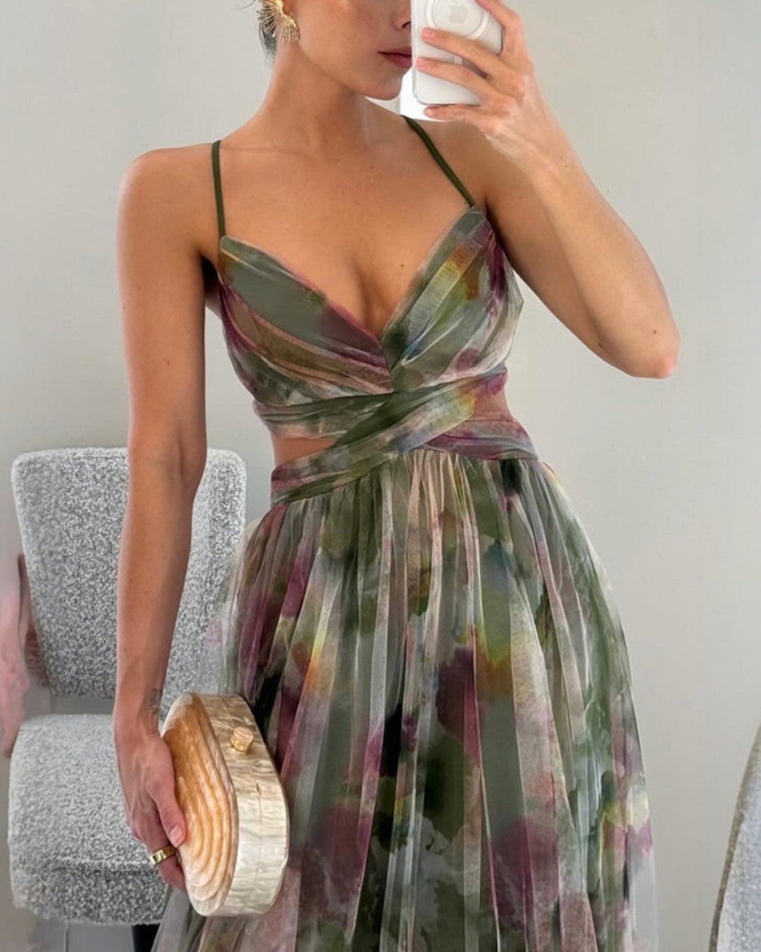 La Fiora™ | Vestido largo con estampado floral elegante