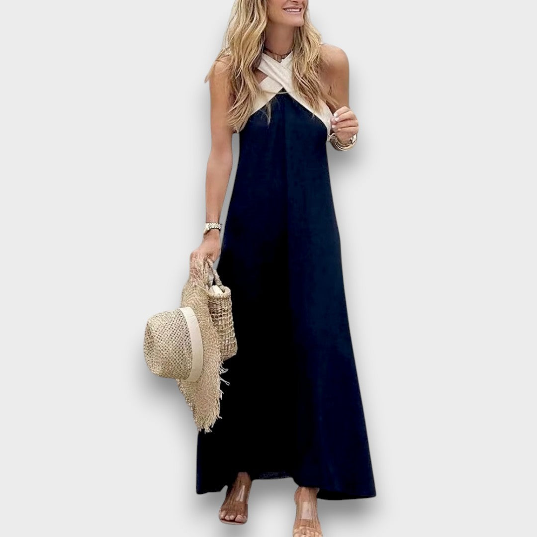 Iva - Vestido largo con tirantes cruzados