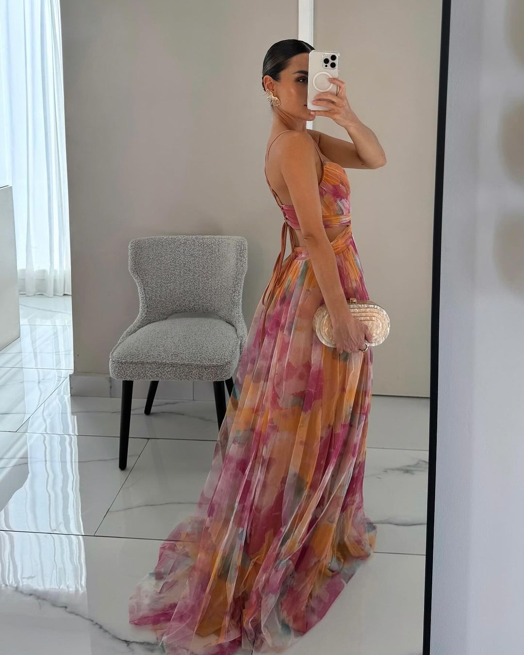 La Fiora™ | Vestido largo con estampado floral elegante