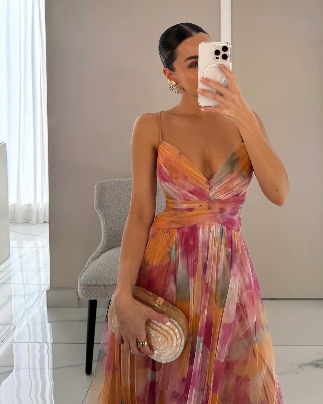 La Fiora™ | Vestido largo con estampado floral elegante