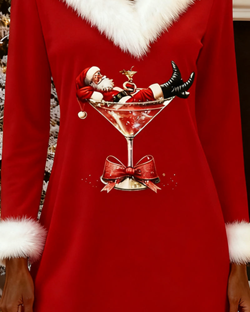 Hollianne™ | Christmas Fur Collar Dress