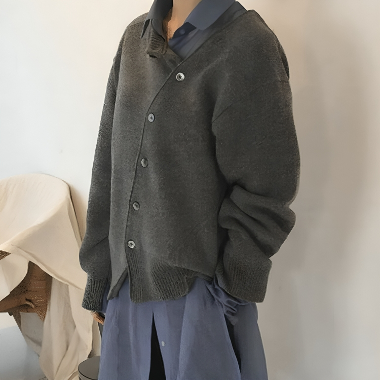 Luna | Cardigan with Asymmetrical Buttons