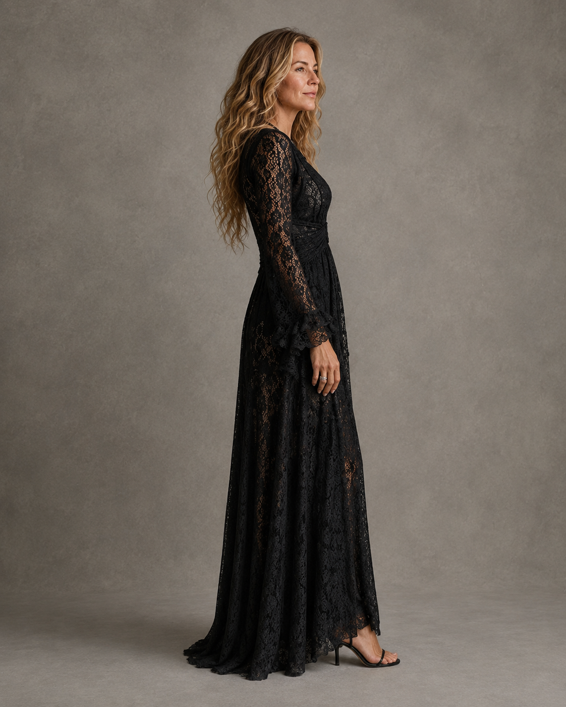 Charlotte | Vestido largo de mujer con escote en V pronunciado
