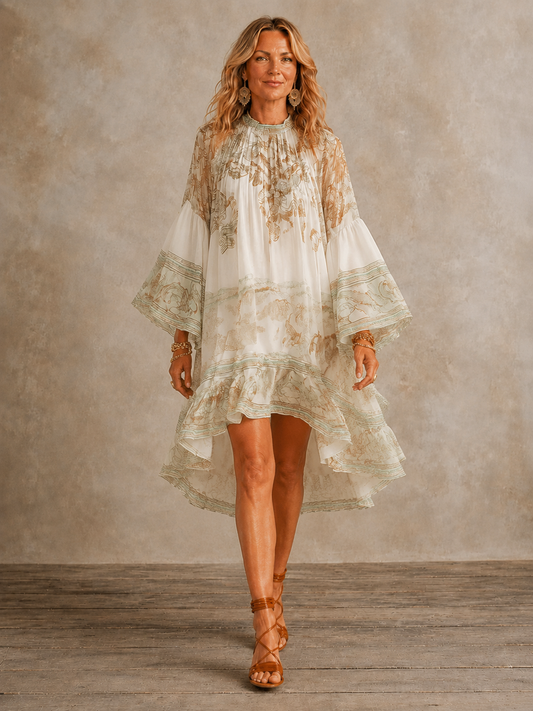 Isabella | Vestido mini con volantes en el bajo para mujer