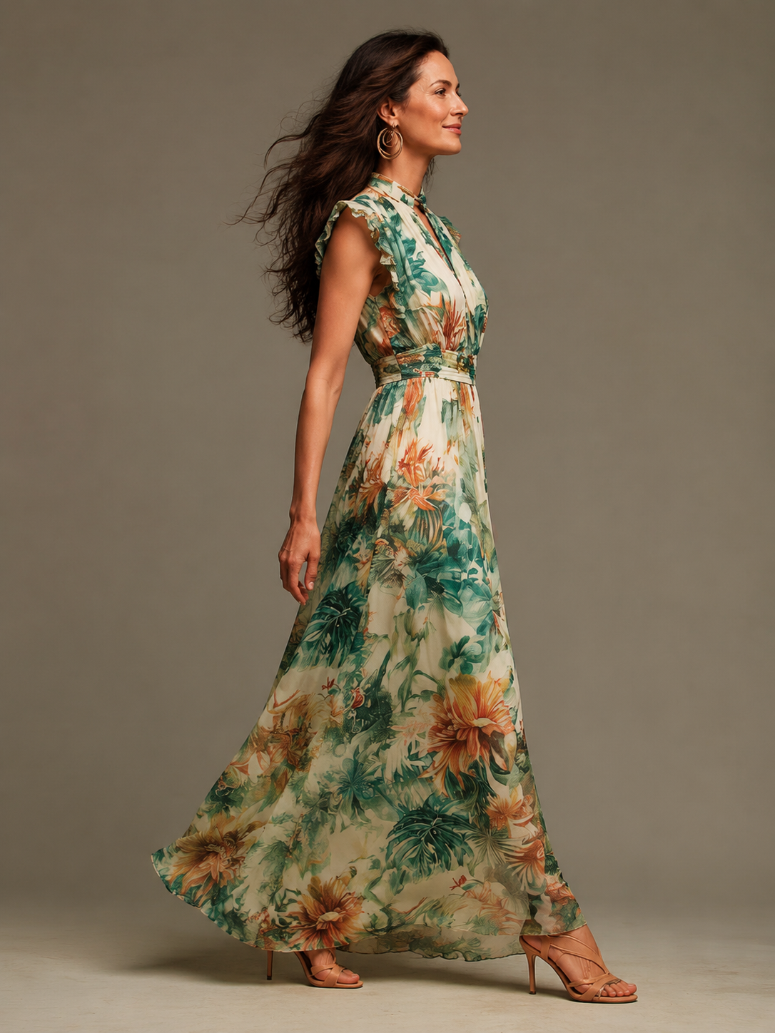 Grace | Gasa tropical estampada