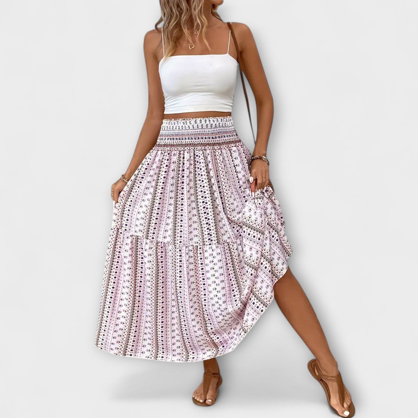 Vestido cómodo con estampado