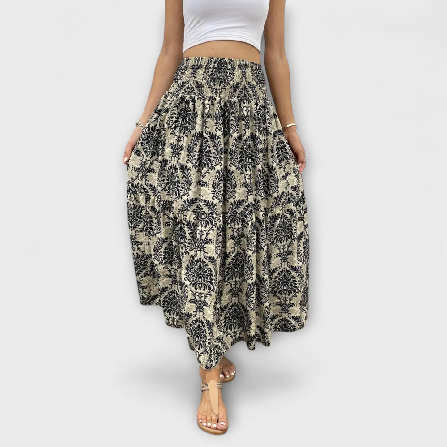 Vestido cómodo con estampado