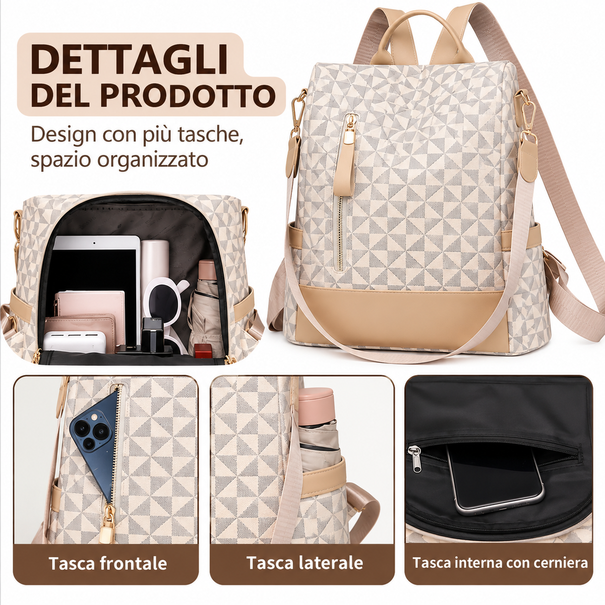 Pasqualina | Zaino Antifurto Convertibile