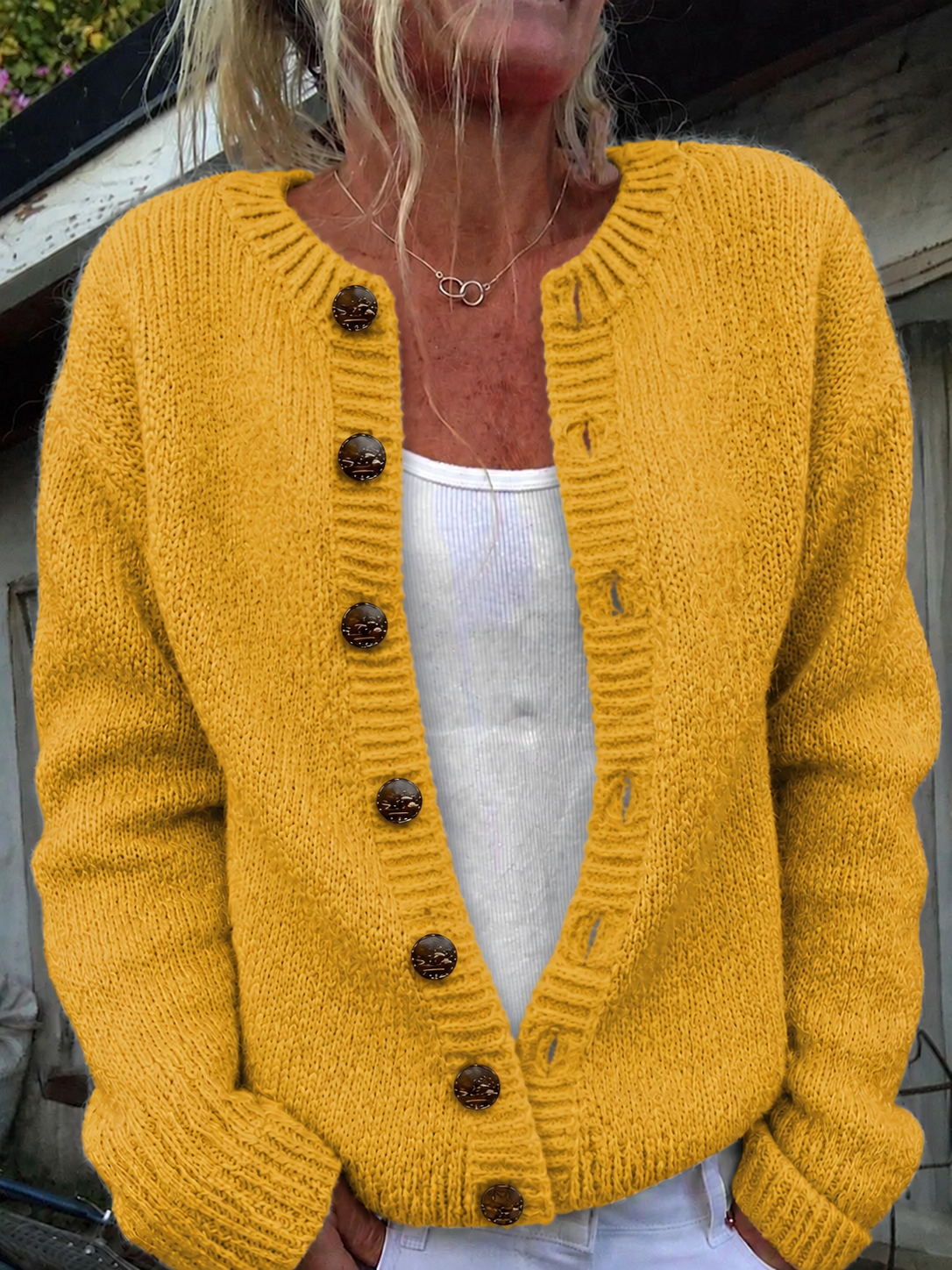 Foxfield™ | Cárdigan de punto vintage para mujer