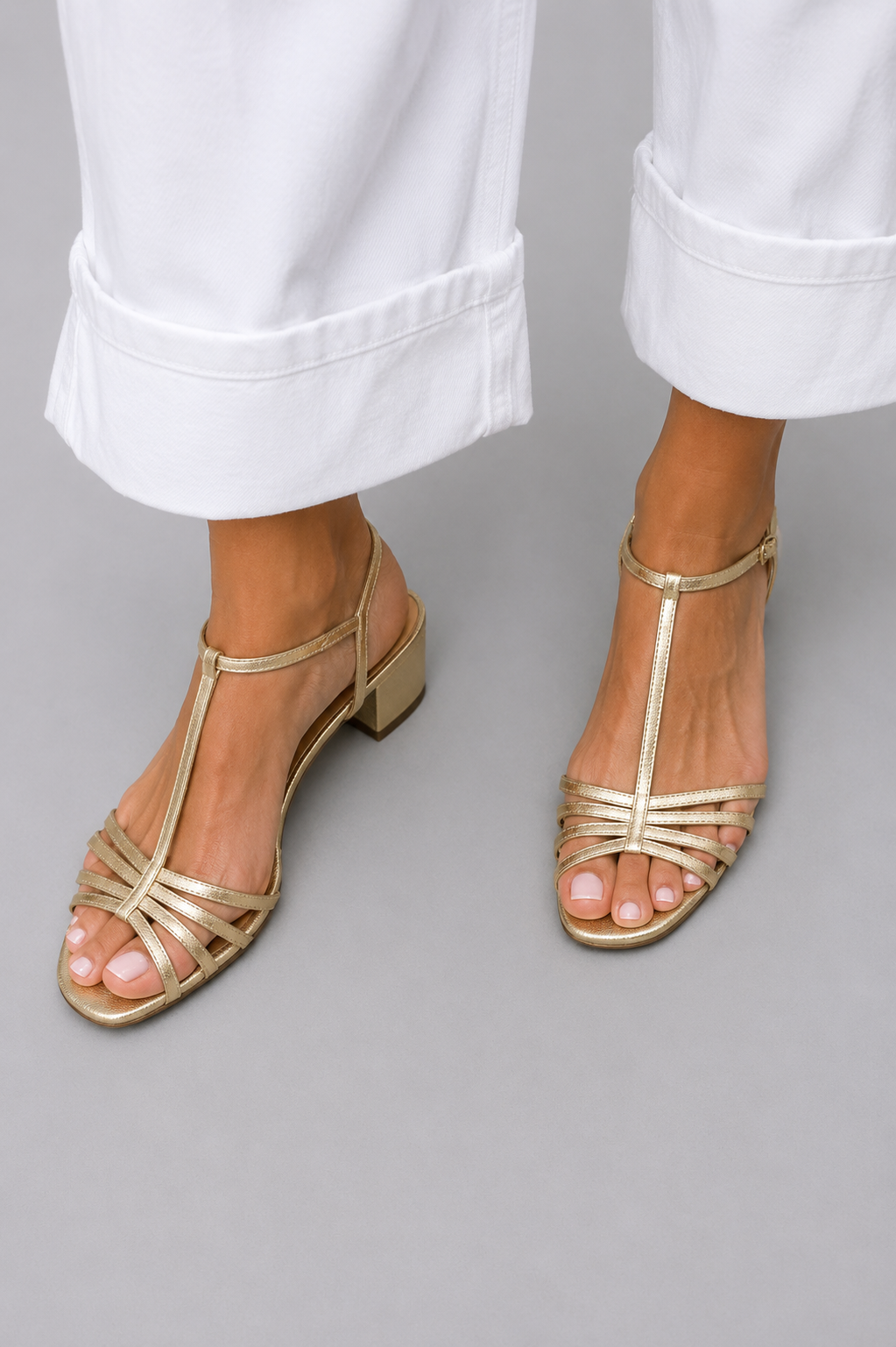Allegra | Sandalias doradas: elegancia para el día a día