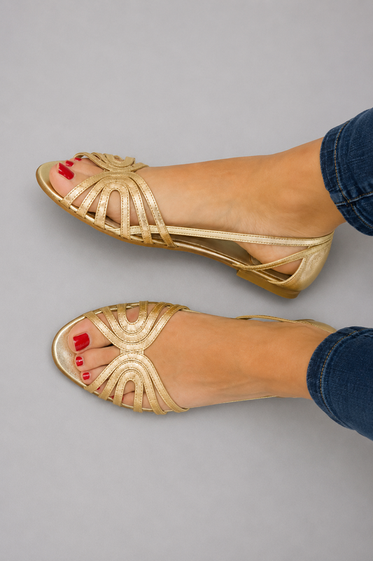 Eleonora | Sandalias doradas «Luce d'Estate»