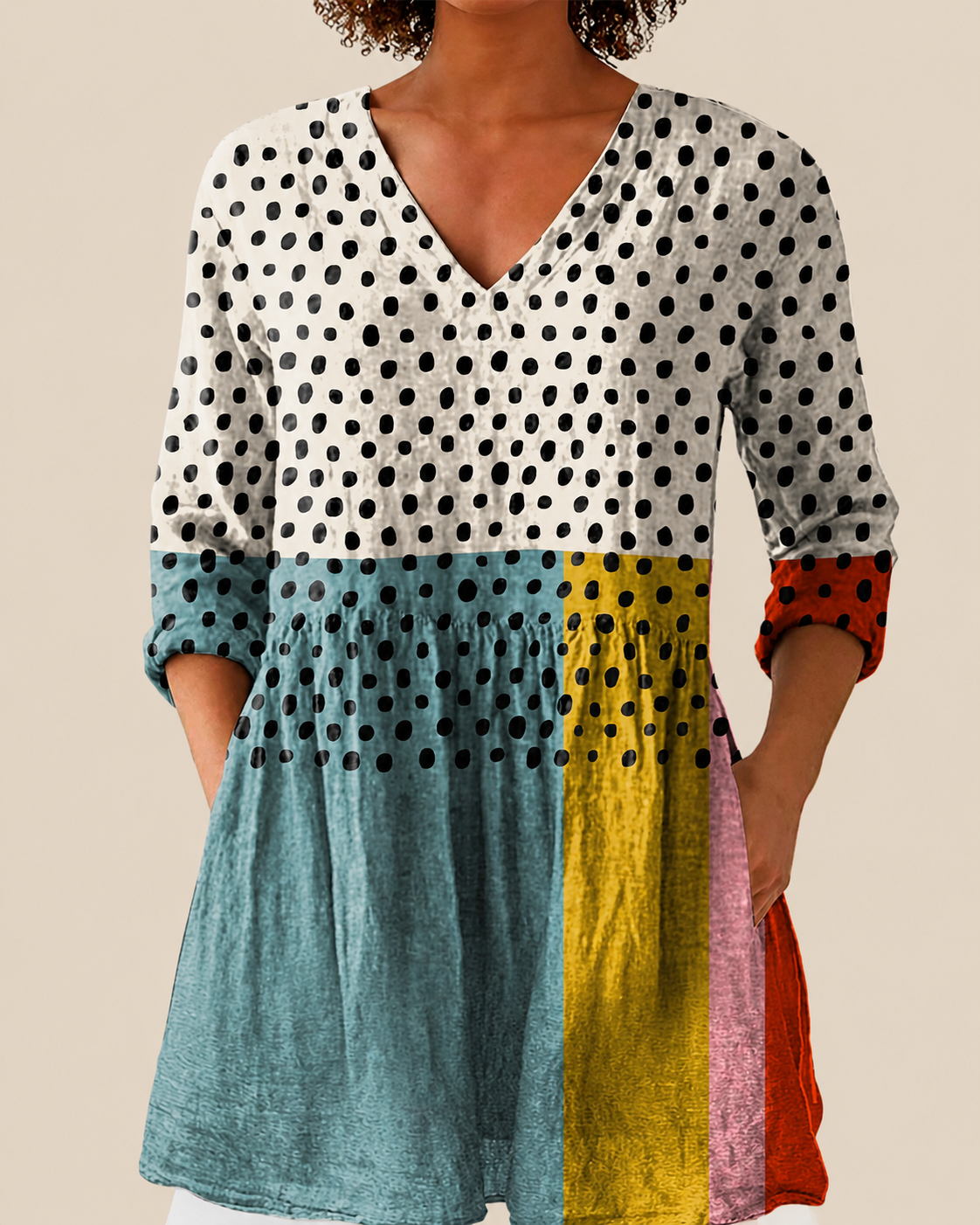 Nola | Blusa Larga con Diseño Vibrante