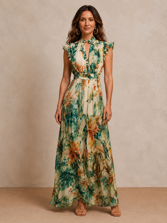 Grace | Gasa tropical estampada