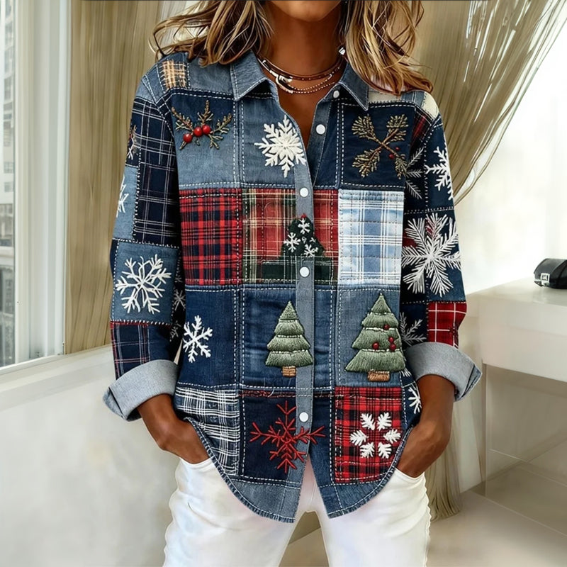 Marlette™ – Casual Festive Christmas Blouse