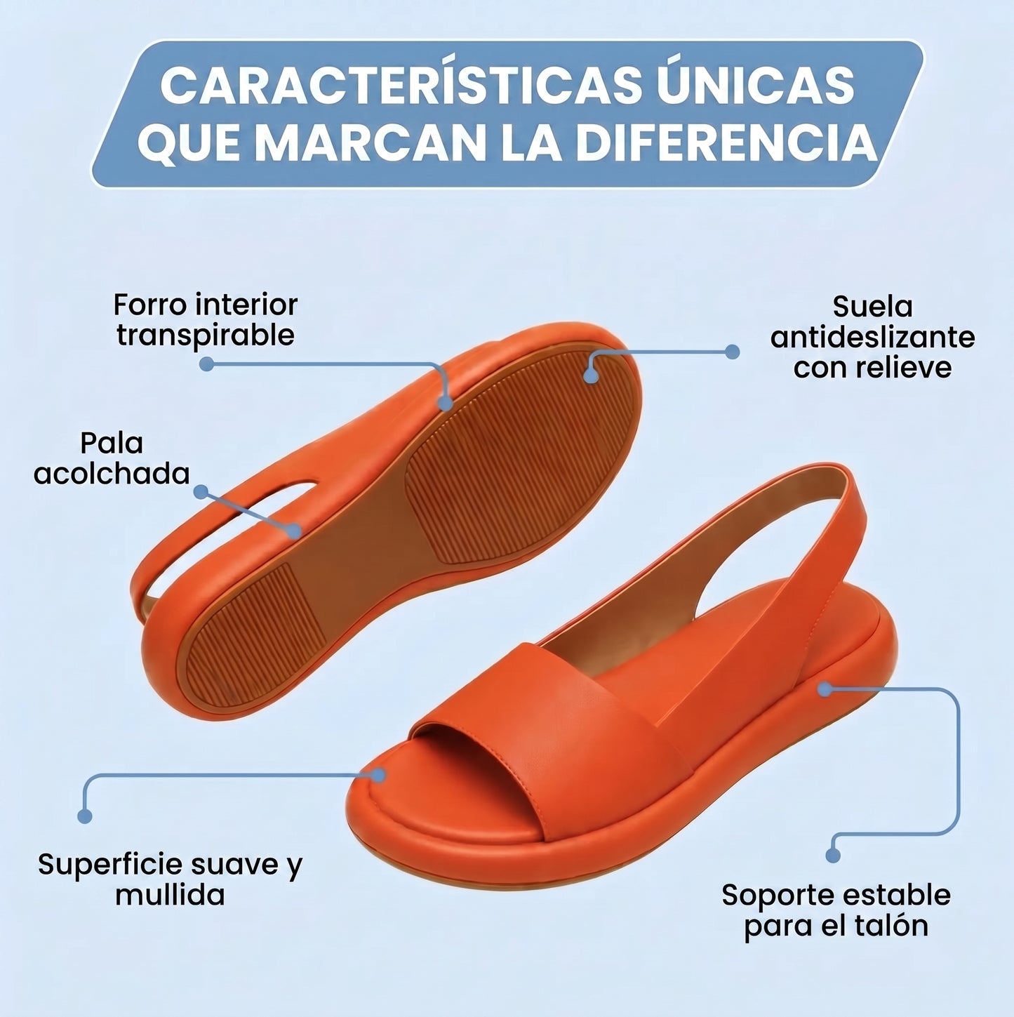 Sandalias ortopédicas cómodas de María