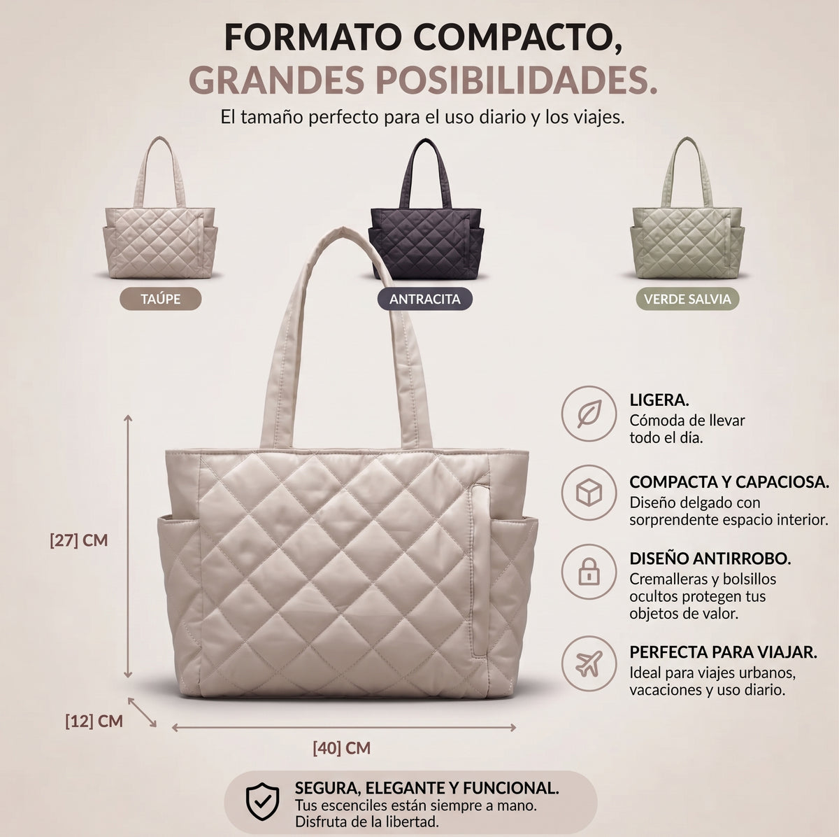 2x1 Bolso Acolchado Valeune | Llévate el segundo de regalo