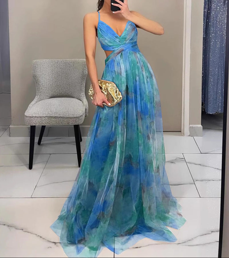 La Fiora™ | Vestido largo con estampado floral elegante