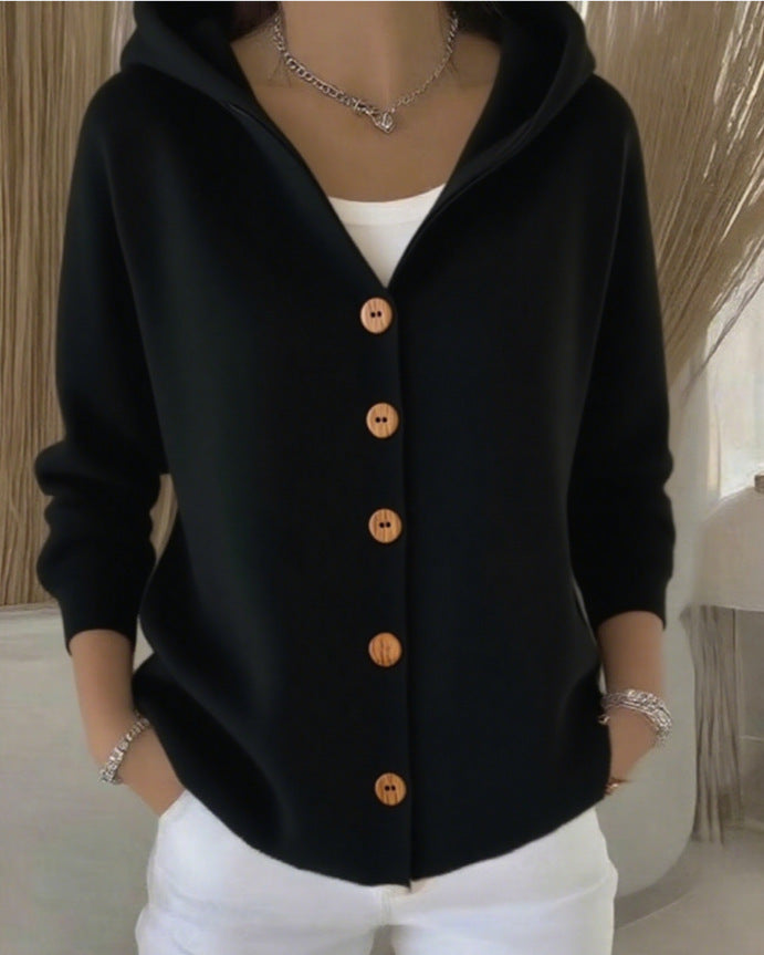 Zoé | Knitted Hooded Cardigan