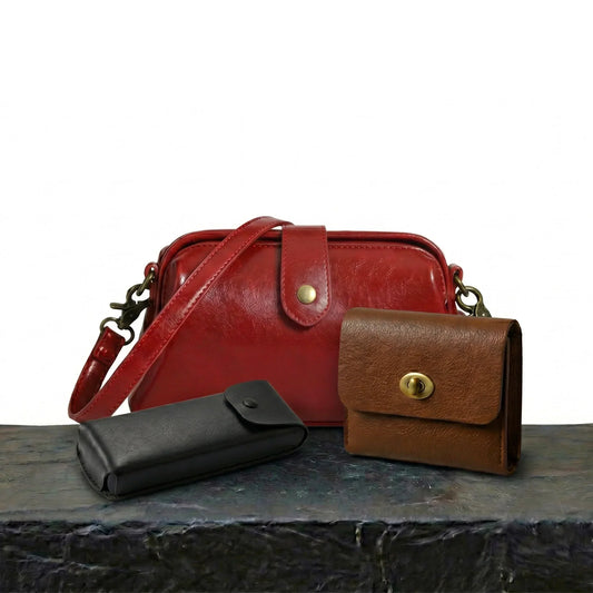 Conjunto del día a día: Bolso, Cartera & Estuche
