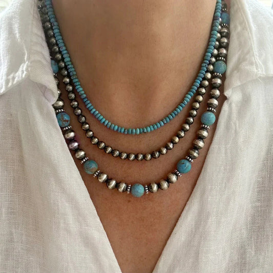 Elowen | Conjunto de 3 collares en capas de turquesa