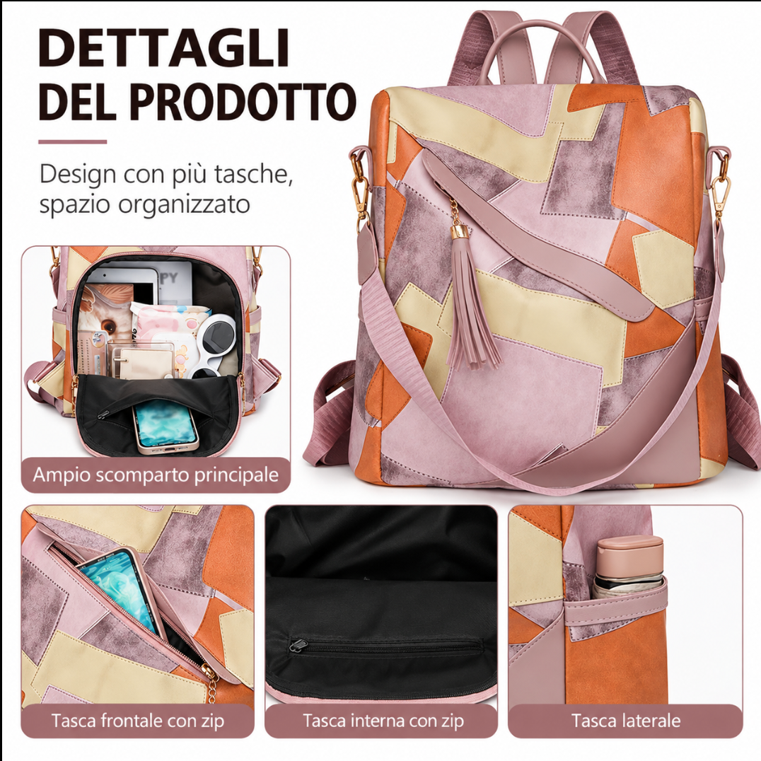 Gisella | Zaino Antifurto a Quadri