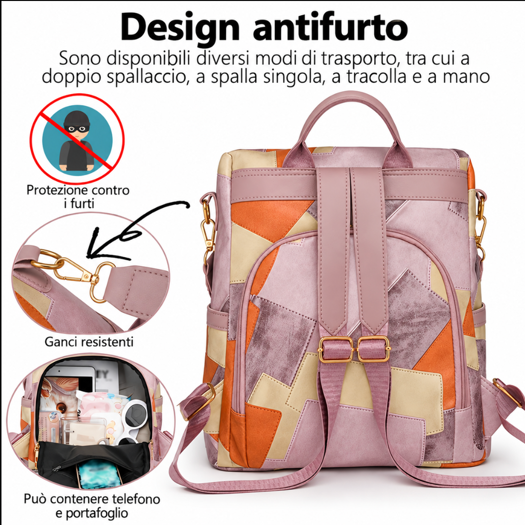 Gisella | Zaino Antifurto a Quadri