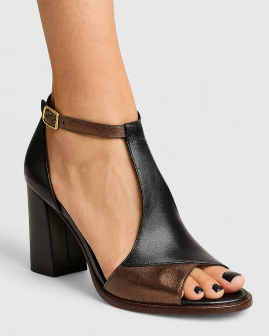 Lorenza | Sandalias con tacón geométrico