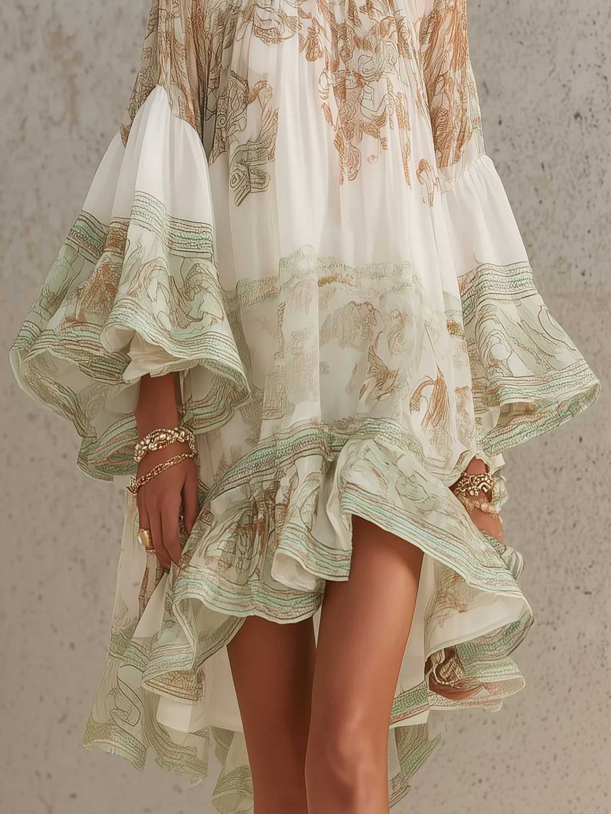Isabella | Vestido mini con volantes en el bajo para mujer