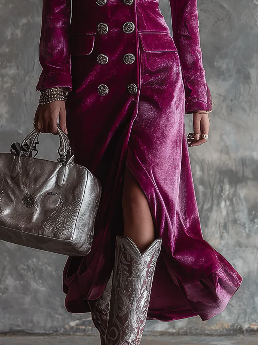 Seraphine™ | Velvet Blazer Maxi Dress