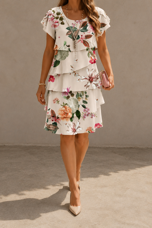 Camille – Vestido elegante y vaporoso con volantes