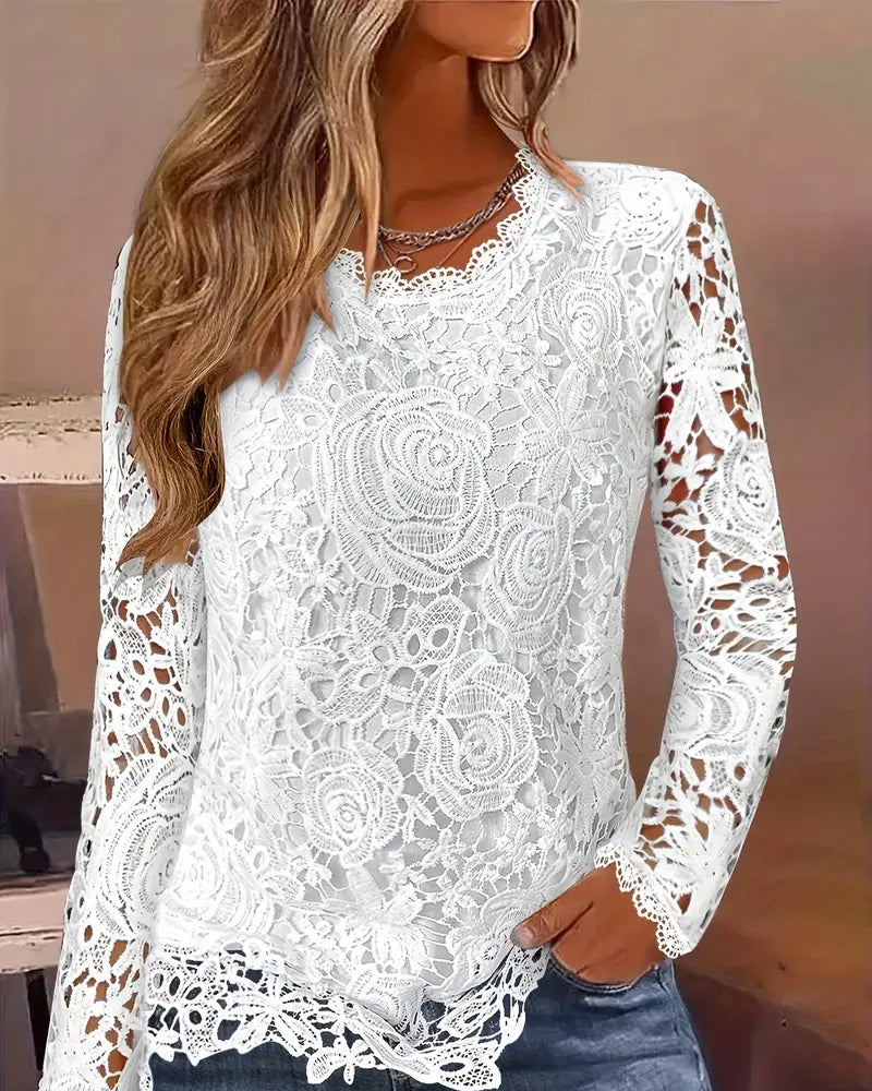 Lace Long Sleeve Top – Classic Elegance