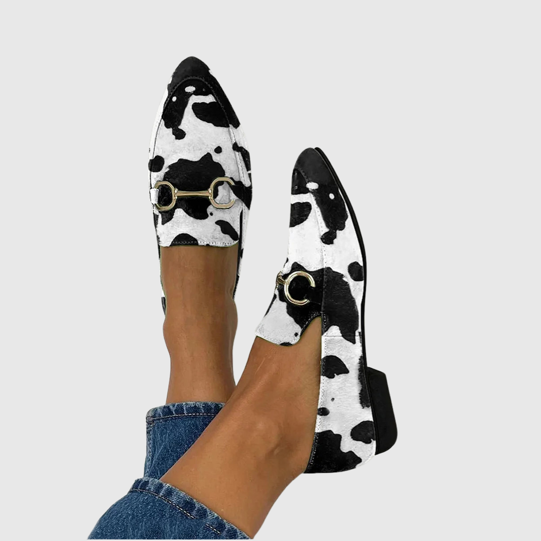 Anna | Mocasines de mujer estampados con hebilla