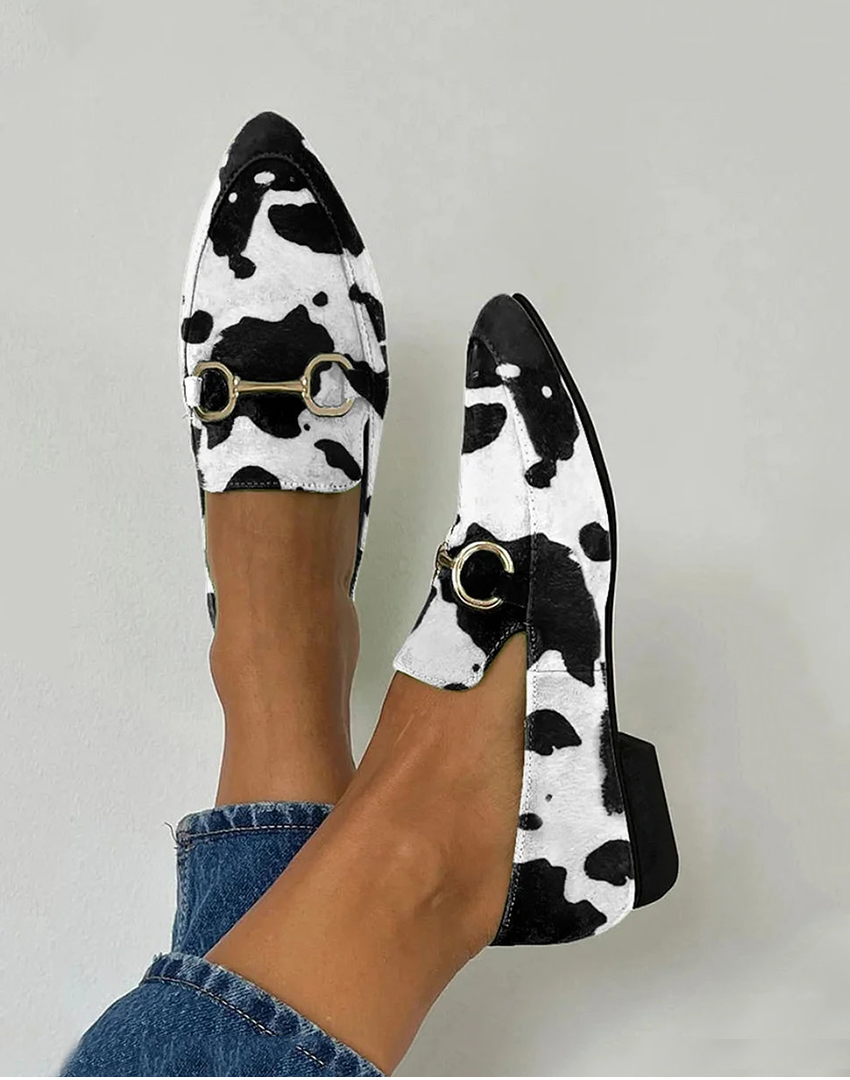 Anna | Mocasines de mujer estampados con hebilla