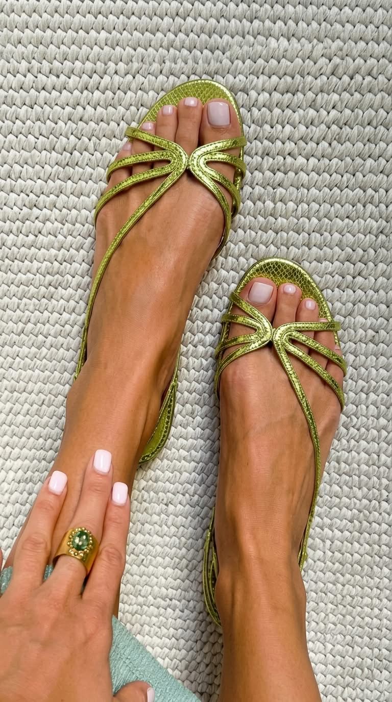 Serafina | Sandalias doradas «Essenza Estiva»