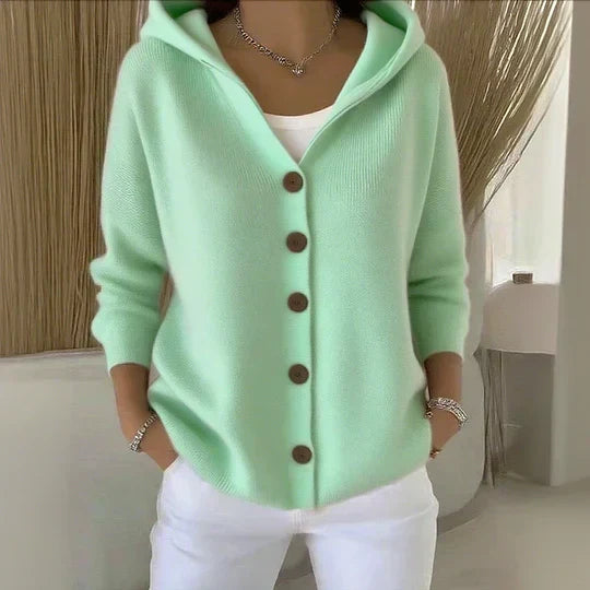 Zoé | Knitted Hooded Cardigan