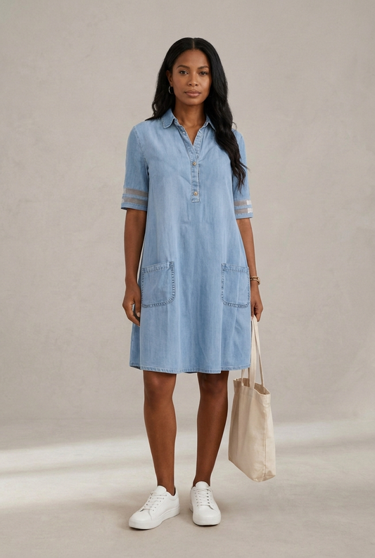 Brittany | Vestido vaquero que acentúa la figura