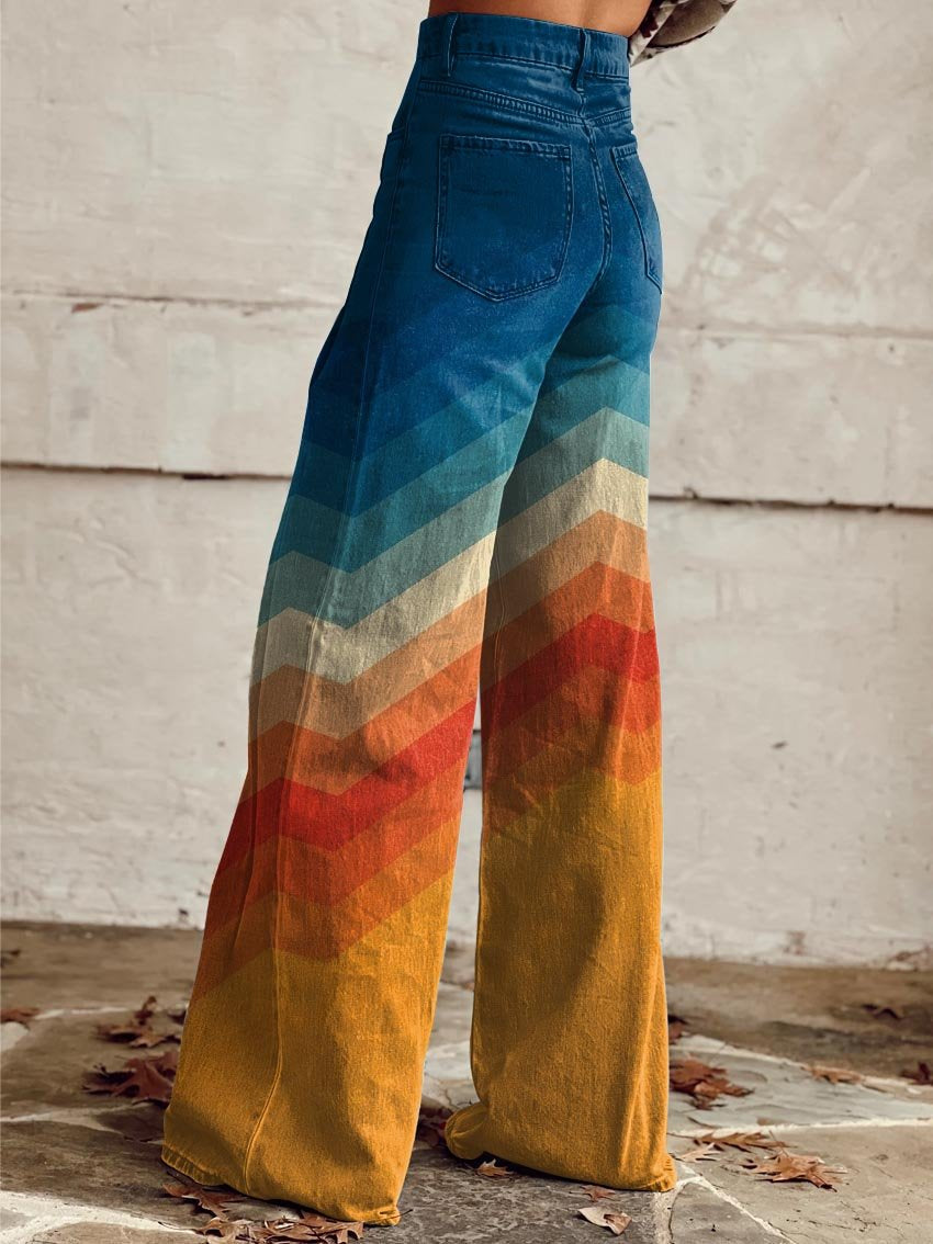 Léa™ - Pantalones retro de zigzag elegantes