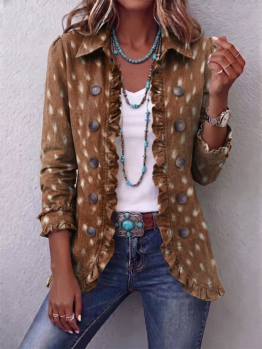 Nicolasa | Chaqueta marrón con estampado animal
