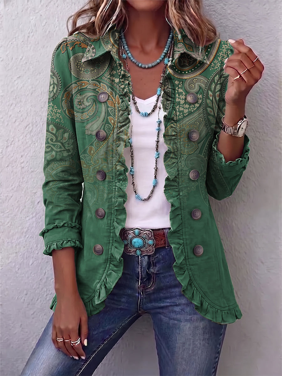 Jacinta | Chaqueta de cachemira verde