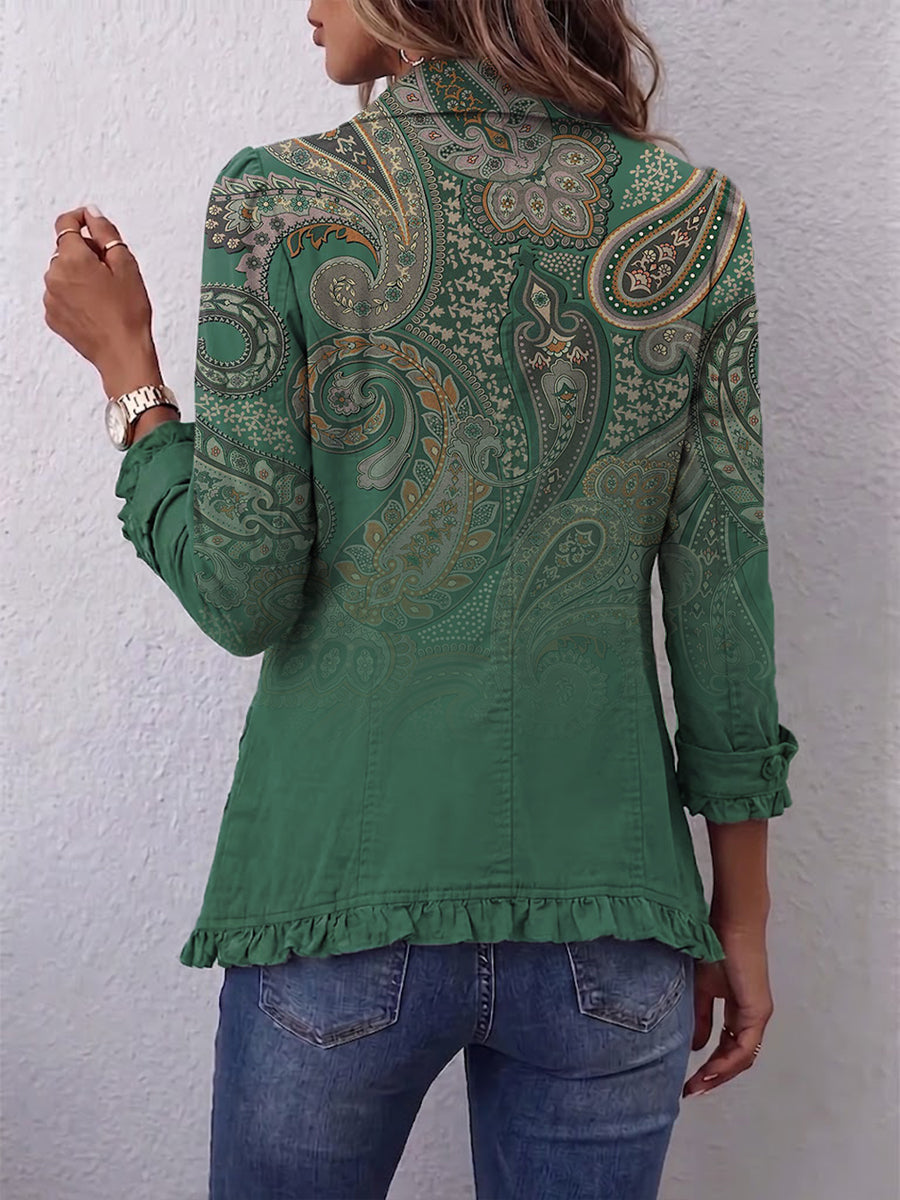 Jacinta | Chaqueta de cachemira verde