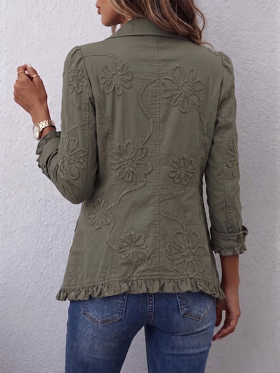 Ascensión | Chaqueta bordada con volantes