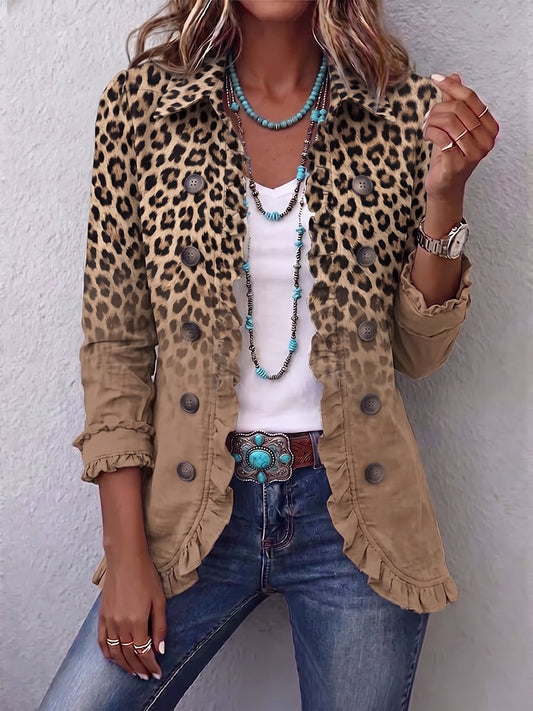 Ángeles | Chaqueta de leopardo color caramelo