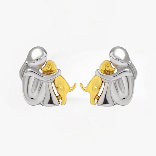 Lina™ – Dog Embrace Icon Earrings