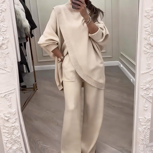 Serena Luxe Asymmetrical Knit Set