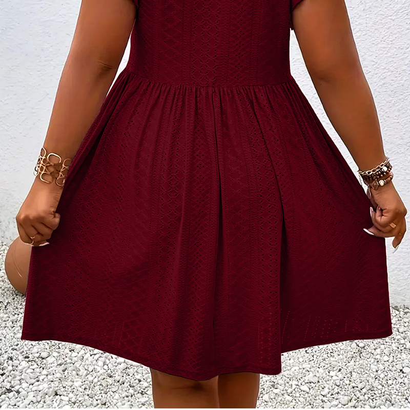 Charlotte Vestido de Mujer con Cuello en V y Volantes