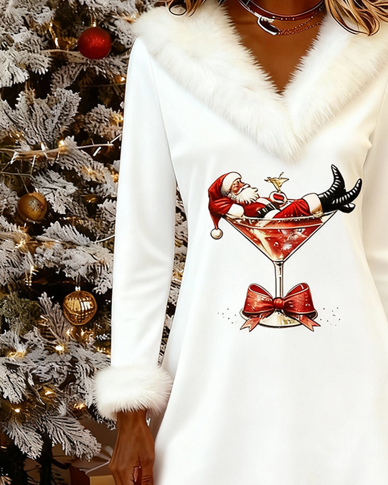 Hollianne™ | Christmas Fur Collar Dress